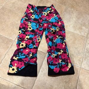 The North Face Girls' Floral Snow Pants Size S 7/8